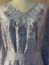 Elegant  grey dress embellished with beads  