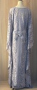 Elegant  grey dress embellished with beads  