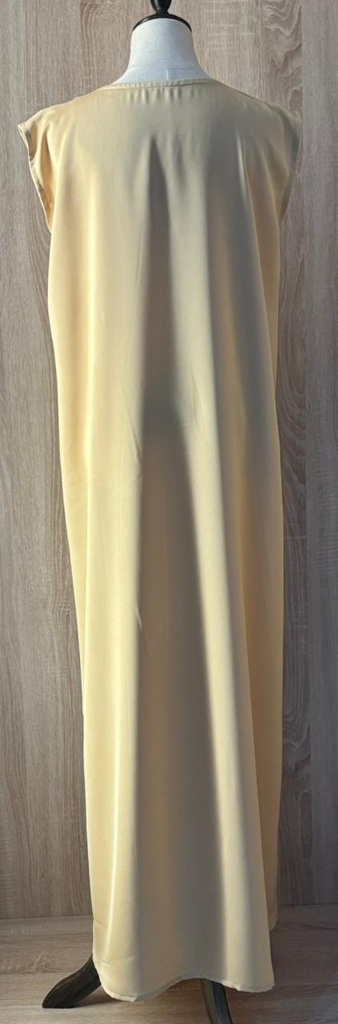 Golden Floral Lace Abaya With Dress And Sheila
