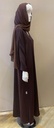 Elegant dark brown open abaya
