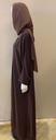 Elegant dark brown open abaya
