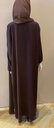 Elegant dark brown open abaya