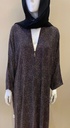 Black and white patterned abaya for a stylish and versatile look