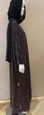 Black and white patterned abaya for a stylish and versatile look