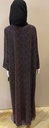 Black and white patterned abaya for a stylish and versatile look