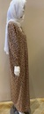 Elegant Floral Design in White and Brown ABAYA  