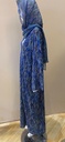 Elegant Blue Abstract Print Abaya