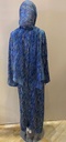 Elegant Blue Abstract Print Abaya
