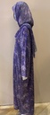 Chic Purple Abaya with an Artistic Marble Pattern