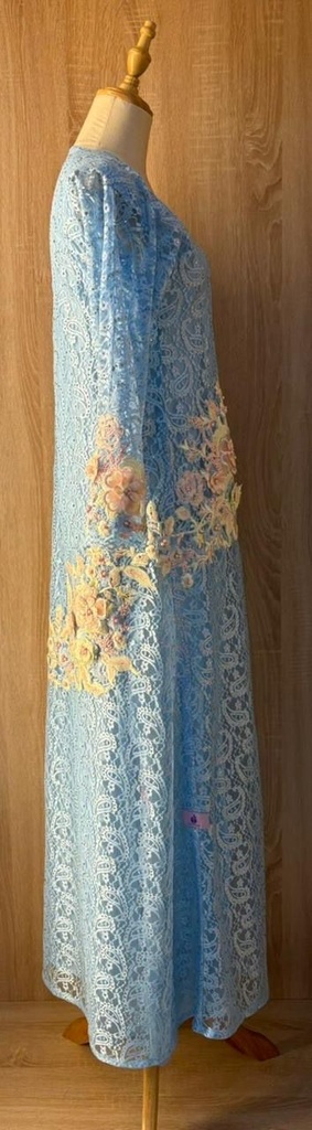 Elegant Lace Abaya, Dress And Shaila Set 