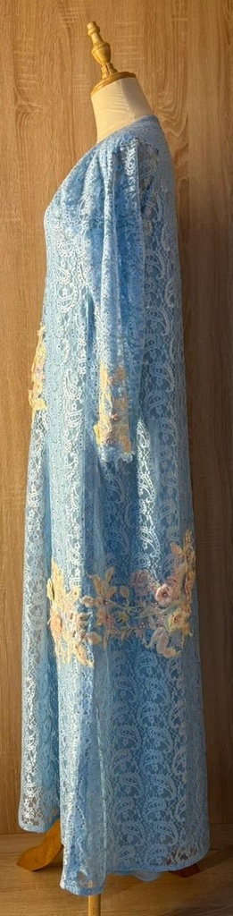 Elegant Lace Abaya, Dress And Shaila Set 