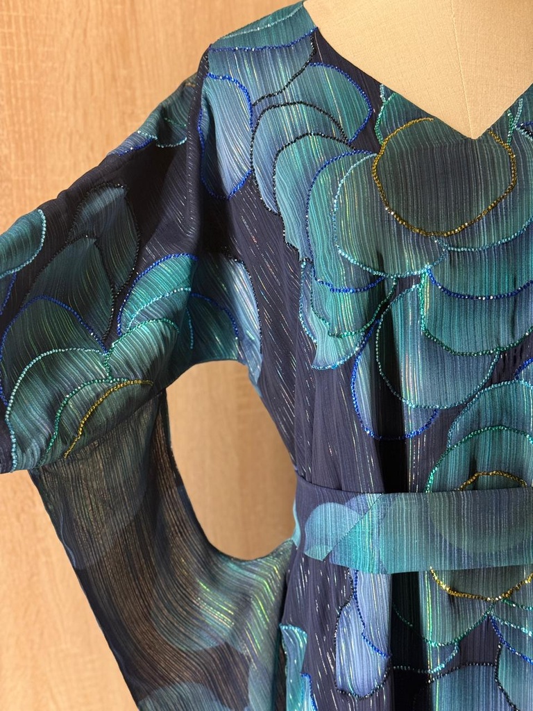 Emerald Ocean Waves Dress
