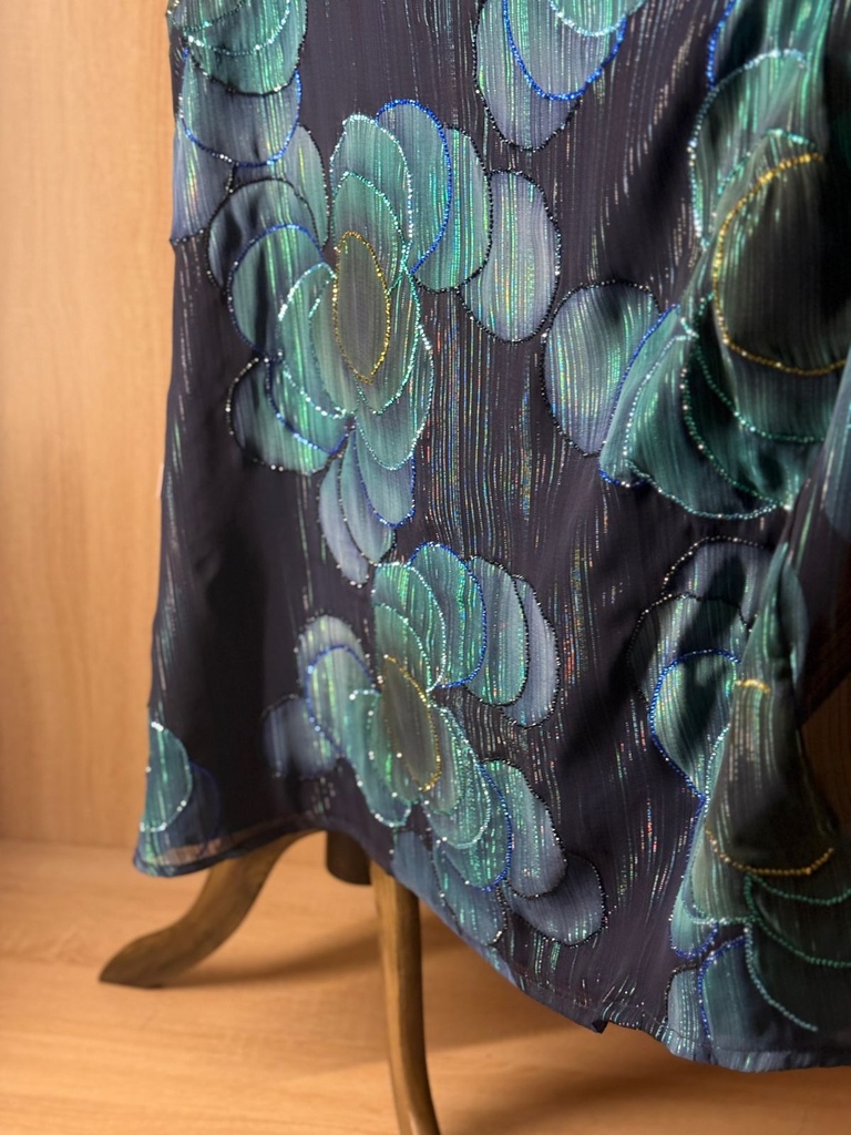 Emerald Ocean Waves Dress
