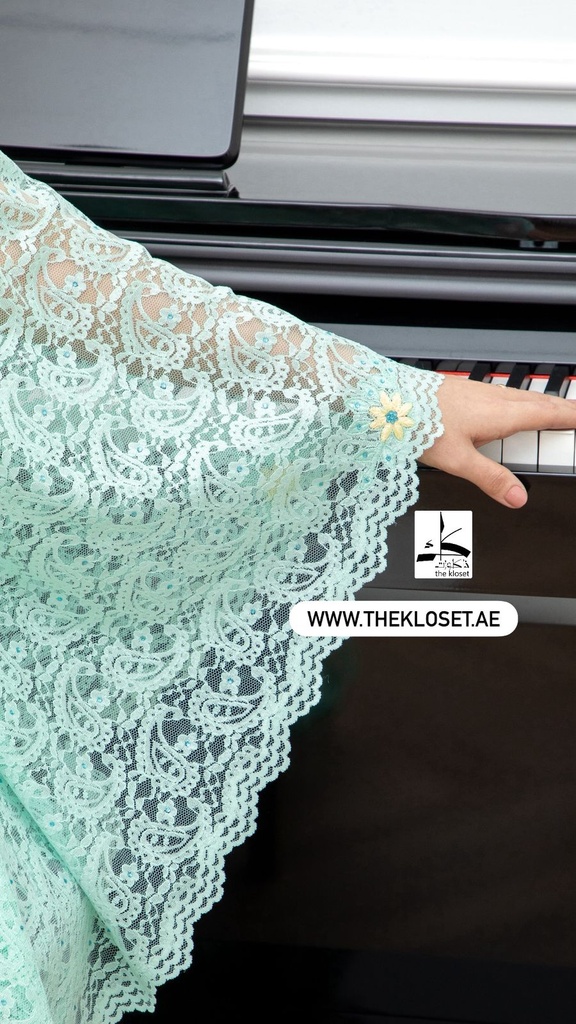 Floral turquoise lace Dress