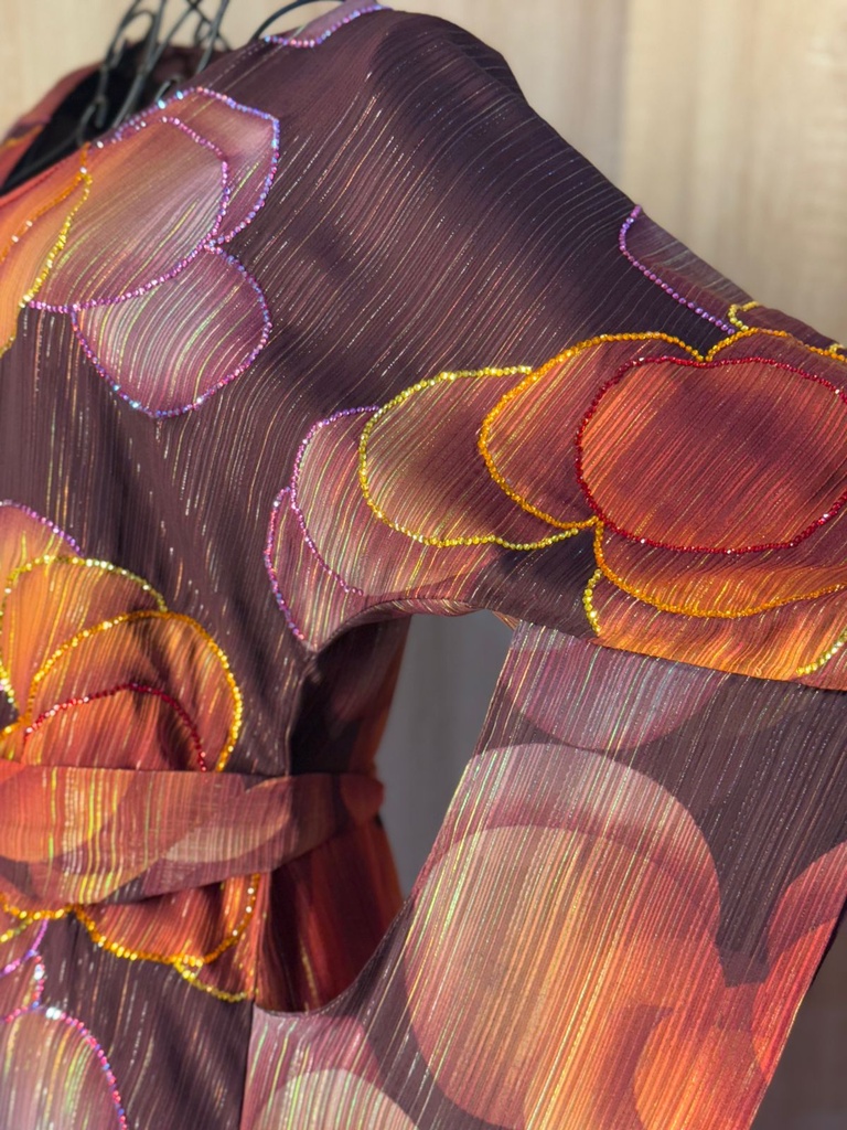 Handcrafted brown Thoub Dress  