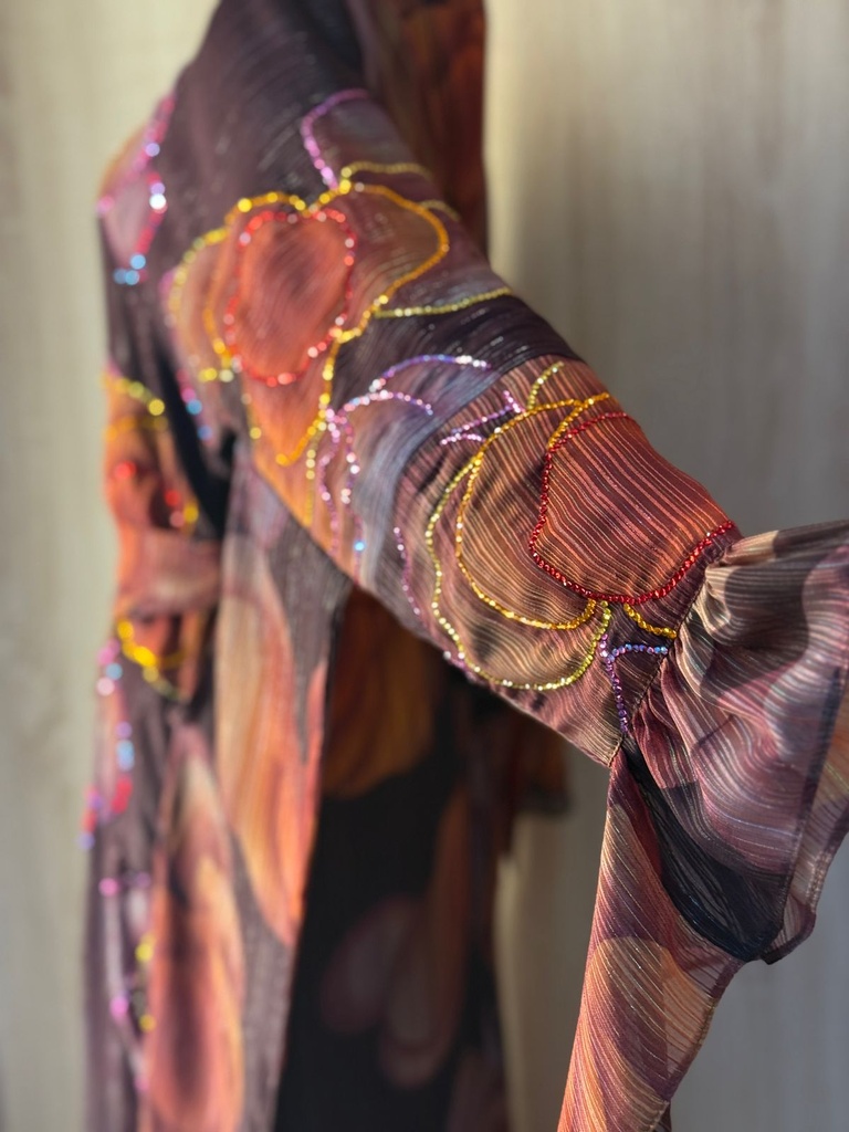 Handcrafted brown Thoub Dress  