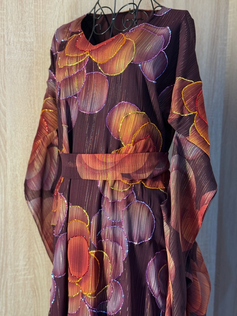 Handcrafted brown Thoub Dress  