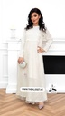 Elegant White Dress Embellished With Beaded Details Design 