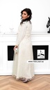 Elegant White Dress Embellished With Beaded Details Design 