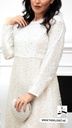Elegant White Dress Embellished With Beaded Details Design 