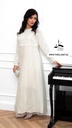 Elegant White Dress Embellished With Beaded Details Design 