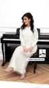 Elegant White Dress Embellished With Beaded Details Design 