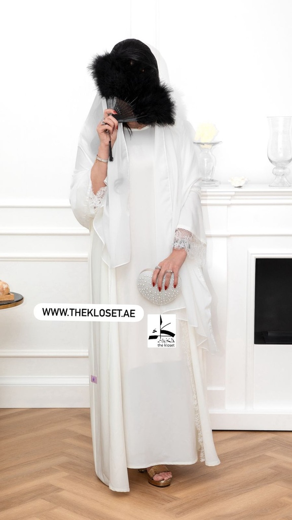 White Lace Abaya