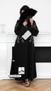 Sliver branches hand beaded black abaya