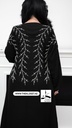 Sliver branches hand beaded black abaya