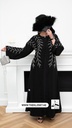 Sliver branches hand beaded black abaya