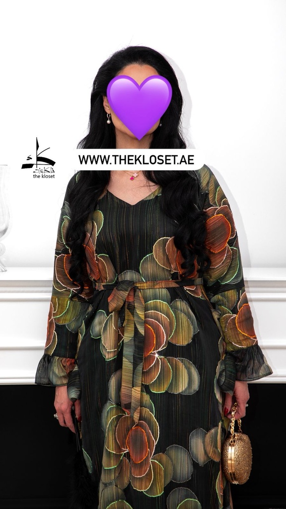 Handcrafted Green Thoub Dress 