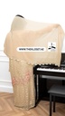 Golden Floral Lace Abaya With Dress And Sheila