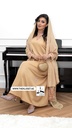 Golden Floral Lace Abaya With Dress And Sheila