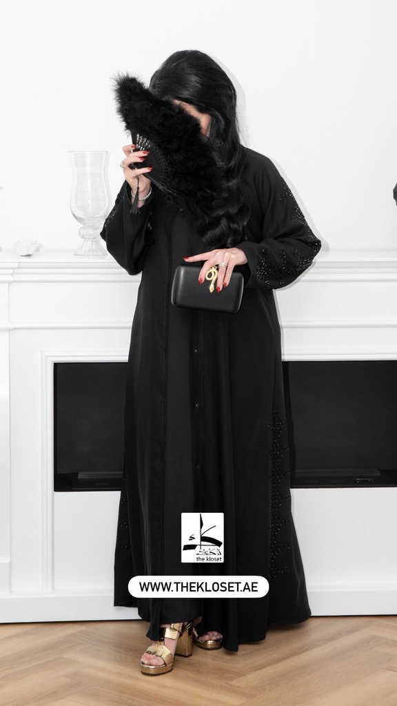 Black honey comb Abaya
