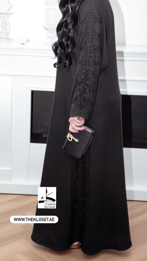 Black honey comb Abaya