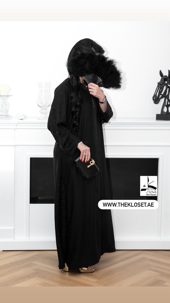 Black honey comb Abaya