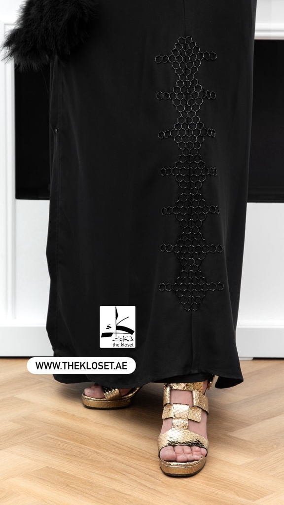 Black honey comb Abaya