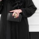 Golden snake black clutch