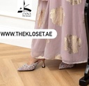 Pink Rhinestone pointed toe high heels  