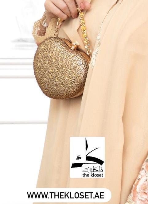 Elegant Heart-Shaped Rhinestone Bag