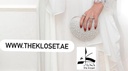 Glamour white pearly heart shape chain clutch  