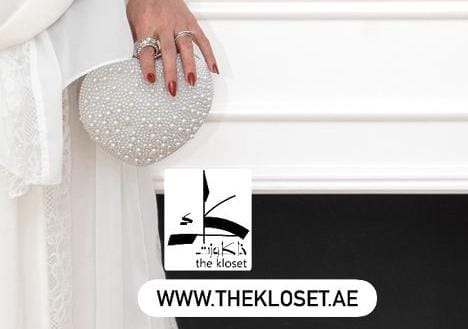 Glamour white pearly heart shape chain clutch  