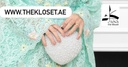 Glamour white pearly heart shape chain clutch  