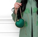 Glamour heart shape chain clutch 