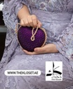 Glamour heart shape chain clutch 