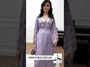 Elegant  purple dress embellished with beads  