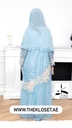 Elegant Lace Abaya, Dress And Shaila Set 