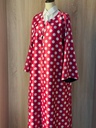 Classic white shirt and a white big polka dot skirt & abaya set