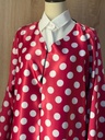 Classic white shirt and a white big polka dot skirt & abaya set
