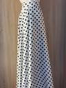 Classic white shirt and a black Small polka dot skirt & abaya set  